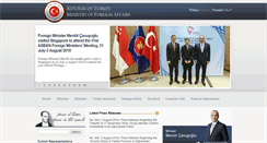 Desktop Screenshot of mfa.gov.tr