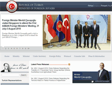 Tablet Screenshot of mfa.gov.tr