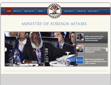 Tablet Screenshot of mfa.gov.bz