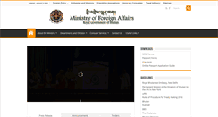 Desktop Screenshot of mfa.gov.bt